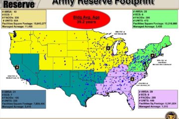 US Army Reserve Footprint Map with details